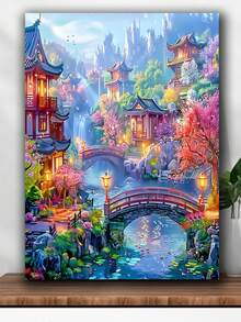 阁楼DIY钻石画套装 - 钻石艺术马赛克工艺品，温馨治愈系设计，沉浸式手工减压，家居装饰艺术DIY工艺爱好者的节日惊喜礼物 - 圓鑽 - 查看 3
