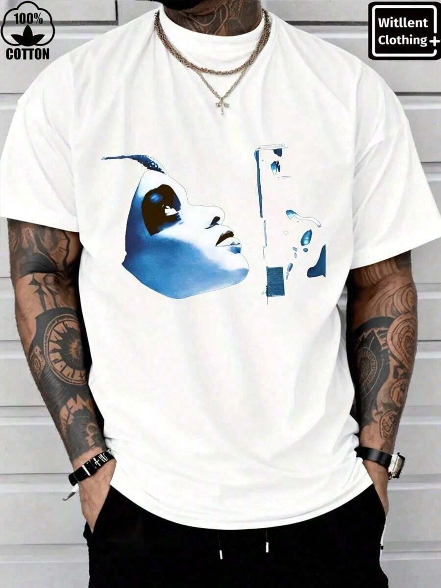 Camiseta Witllent para hombres 100% algodón de la película Gangster de los presidentes muertos, camiseta de algodón pesado de 220g para hombres de Navidad (1 PC) 9Q5I - Blanco - Ver 1