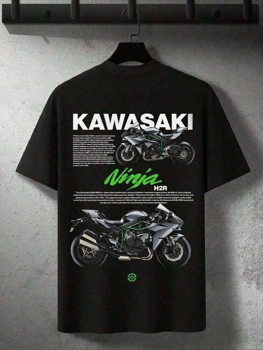 Camiseta unisex.Para hombres.Manga corta.Camisa T de manga corta.Ropa de primavera.Ropa de verano.Prenda de vestir.Prenda superior.Ancho.Silueta grande.Diseño con estampado.Regalo.Regalo.Estilo street.Primavera.Verano.Otoño.Invierno.Para hombres. - Negro - Ver 1