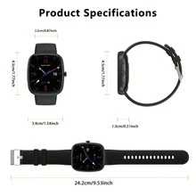 GAWSUG Reloj Inteligente Cuadrado de 1.85" para Uso Diario para Hombres y Mujeres, Reloj con Llamadas Bluetooth con Monitor de Salud y Sueño Todo el Día, Rastreador de Actividad Multideportiva para Android e iOS, Regalo Perfecto para Parejas - Ver 6