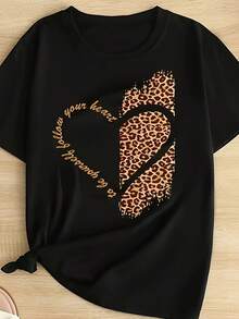 Women's T-Shirt For Spring And Summer - Black - View 6