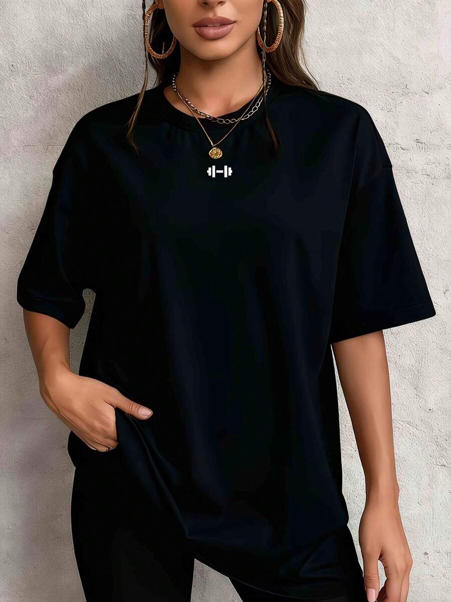 Camisa de Manga Corta para Hombre, Estilo Elegante y Sencillo con Cuello Redondo, Versión Delicada para Uso Diario con Ligera Transparencia. - Negro - Ver 1