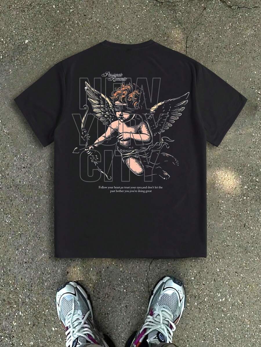 Men T-Shirts - 黑色 - 查看 1