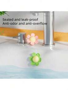Silicone Sink Overflow Plug - Flower Shaped Drain Stopper, Durable And Easy To Install For Kitchen And Bathroom Sinks, Prevents Water Overflow And Clogging - A - View 4
