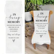 Reserved Memorial Wedding Chair Sign In Loving Memory Wedding Decoration Party Favor - White - View 1