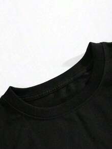 Camiseta unisex.Para hombres.Manga corta.Camisa T de manga corta.Ropa de primavera.Ropa de verano.Prenda de vestir.Prenda superior.Ancho.Silueta grande.Diseño con estampado.Regalo.Regalo.Estilo street.Primavera.Verano.Otoño.Invierno.Para hombres. - Negro - Ver 4
