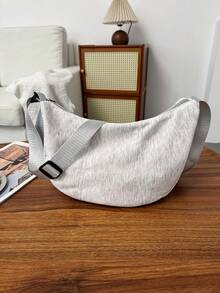 LECEY Unisex Sports Diagonal Shoulder Messenger Bag, 2026 Spring New Dumpling Crossbody Bag - Light Grey - View 3