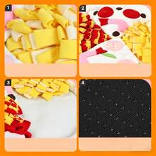Thảm ngửi hình bánh pizza cho thú cưng, thảm ăn chậm kiểu trò chơi xếp hình cho mèo và chó, đồ chơi giảm căng thẳng bằng mùi hương, thảm ngửi trốn tìm thú vị. - trắng - Xem 8