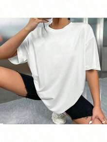 Women's Short-Sleeved T-Shirt, 100% Cotton, With Butterfly Print And Spanish Text. Casual Style For Church, Soft And Stretchy Fabric, Round Neck, Machine Washable, Comfortable Style For All Four Seasons, Suitable For Spanish Students And Bible Study, Sporty And Smart Style, With The Spanish Phrase "DEJAME QUIÉ DIOS To TRANSFORME" (Let Me Be Transformed By God) And Butterfly Design. Loose And Comfortable Set For Spring And Summer. Leisure - 白色 - 查看 2