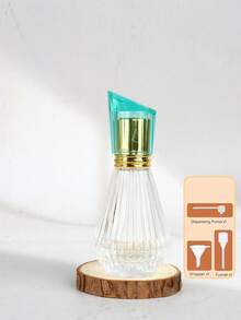 1組 30ml 空可填充透明條紋玻璃香水噴霧瓶，附5色鑽石切割瓶蓋、超細霧噴頭及免費3合1填充工具，防漏便攜，適合DIY香水、旅行必備，女性女孩禮物 - 彩色 - 查看 16