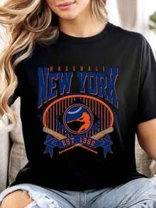 Camiseta Retro Del Equipo De Béisbol De Nueva York _ Camiseta Vintage De NY, Ropa Para Fanáticos, Ro - Negro - Ver 8
