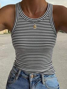 Blusa sin mangas para mujer, de unicolor elegante, adecuada para otoño e invierno - Multicolor - Ver 6