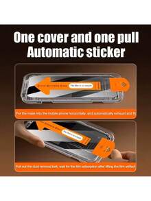 3pcs High Definition Transparent Tempered Glass Screen Protector, Privacy Protection Film, Comes With Installation Tools And Auto-Alignment Tool, Compatible With IPhone 17 Pro Max/17 Pro/17 Air/17/16 Pro Max/16 Pro/16 Plus/16E/16/15 Pro Max/14 Pro Max/13 Mini/12/11 Series, Full Coverage, Anti-Fingerprint, Shockproof, Scratch-Resistant, 9H Hardness Tempered Glass Screen Protector - Clear 3PCS - View 4