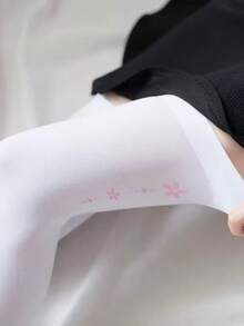 Calcetines sobre la rodilla con estampado de pata de gato adorable para mujeres (blanco, adorable, sobre la rodilla, suave, elástico, antideslizante, estilo lolita, adecuado para mujeres y niñas, uso diario de anime) - Multicolor - Ver 5