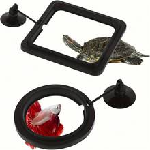 Fish Feeding Ring For Aquarium – Round And Square Floating Food Feeder With Suction Cup For Betta, Goldfish, Guppy, Turtle - Multicolor - View 5