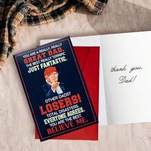 Fathers Day Card For Dad, Husband Dad Gift I For Fathers Day, Birthday Christmas Funny Humor Greeting Cards With Heartt Ma From Daughter, Son,,Wife Premium Quality Keepsake For Men - 海軍 - 查看 4