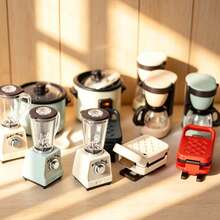 1 Set Mini 1:12 Scale Electric Rice Cooker, Juicer And Coffee Maker - Realistic Microwave And Cooking Utensils Replicas, Decorative Miniature Kitchen Accessories, Suitable For Photography, Dollhouse, DIY Crafts, Home Decor, Collectibles, Great Gift For Food Lovers And Model Enthusiasts - Multicolor - View 2