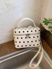Bolsa Mini Bento Box, Nova Bolsa de Mão em Formato de Caixa, Bolsa Transversal Pequena, Bolsa de Alta Qualidade e Grande Capacidade com Design Moderno - Branco - Ver 7