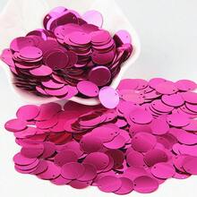Hạt kim sa tròn dẹt 15mm, kim sa lấp lánh, kim sa trong suốt, kim sa số lượng lớn, có lỗ đôi dùng cho các dự án thủ công DIY, may vá, thêu thùa, trang trí quần áo, 210 hạt. - S - Xem 23