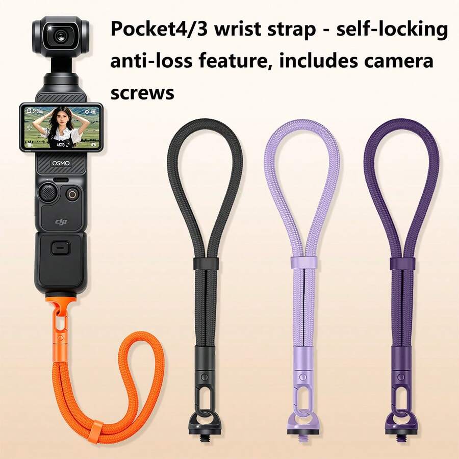 1pc Wrist Strap Suitable For Pocket 4, 3rd Gen High-End Protective Case & Lanyard For Smartphone/Action Camera - Multicolor - View 1