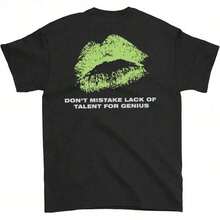 Camiseta Negra para Hombre "Bloody Kiss" Tipo O Negativo |       Producto con Licencia Oficial DQXM - Blanco - Ver 2