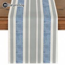 1pc Vintage Classic Striped Table Runner, Textured Rectangular Tablecloth, Suitable For Dining Table, Coffee Table, Home Decor - Durable Kitchen And Dining Room Decoration, Table Decor - Multicolor - View 8