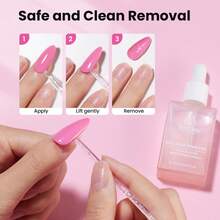 Beetles 320Pcs 16Sizes Flat-X Almond Medium Nail Tips Kit, 20g Hand-Free Nail Glue Gel, 10ml Glue Remover, 7.5ml Base Gel & Top Coat With Mini UV Lamp, Acrylic Press On Nail Extension DIY Home Manicure - 320Pcs Almond Medium (Hand-Free Glue+Remover) - 查看 4