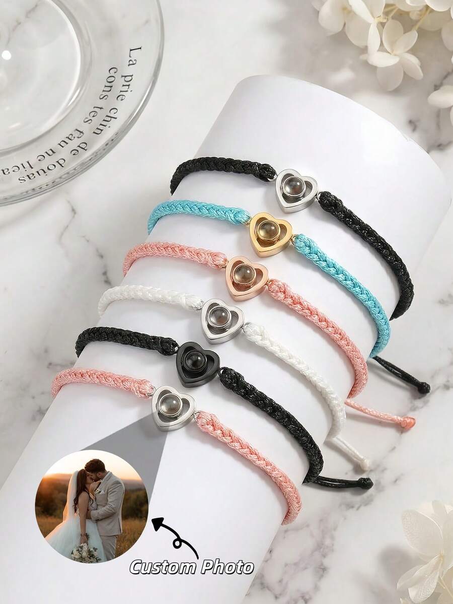 1 chiếc vòng tay chiếu hình trái tim tùy chỉnh, vòng tay chiếu ảnh dành cho nữ, vòng tay chiếu ảnh hình trái tim cá nhân hóa, quà tặng bạn gái, vòng tay tùy chỉnh ngày của mẹ, vòng tay dành cho mẹ, vòng tay ảnh tùy chỉnh cho mẹ, trang sức vòng tay tùy chỉnh cho mẹ, trang sức vòng tay chiếu ảnh hình trái tim bằng thép không gỉ, vòng tay ảnh dành cho nữ, vòng tay chiếu hình dệt nhiều màu sắc có ảnh tích hợp, vòng tay vải có thể điều chỉnh, quà tặng ngày của mẹ, vòng tay tùy chỉnh dành cho nữ, vòng tay ảnh kỷ niệm cho bạn gái, quà tặng kỷ niệm, trang sức ảnh kỷ niệm Giáng sinh.