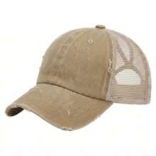 1 pieza Gorra de béisbol ajustable con lavado vintage, unisex, disponible en 7 colores, adecuada para deportes al aire libre y uso diario - A - Ver 10