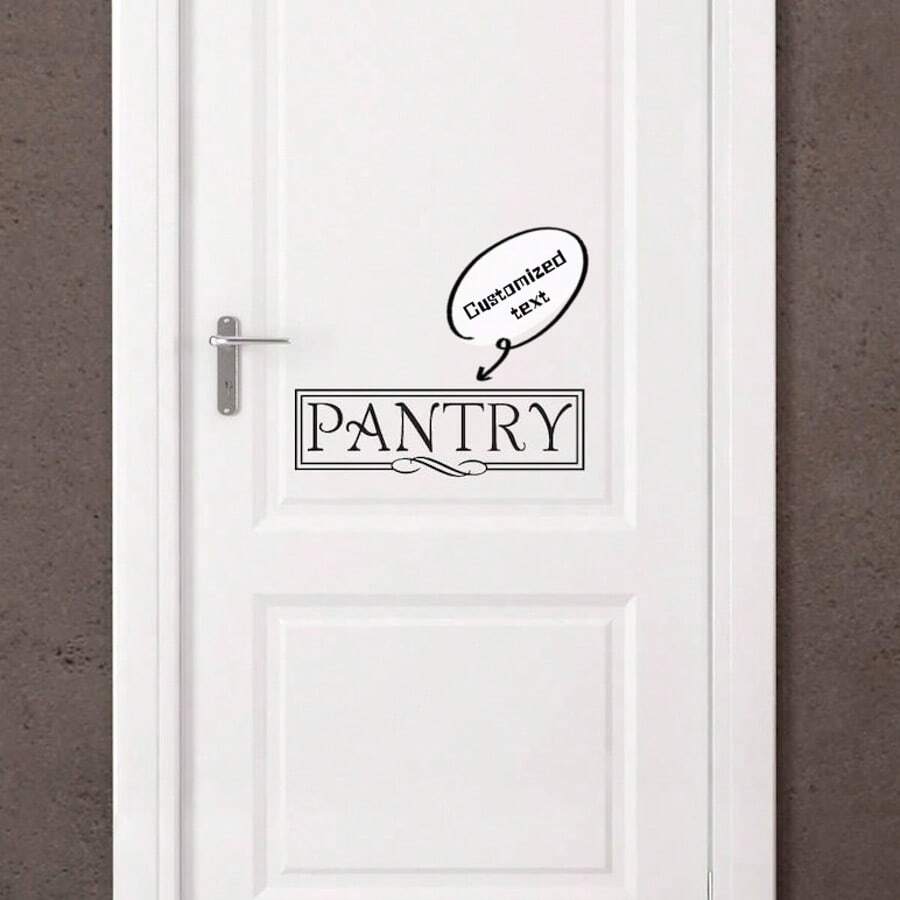 Minimalist Pantry Label Vinyl Wall Decal, Removable Kitchen Organization Lettering Sticker, DIY Home Decor Pantry Sign (Decal Only) - Multicolor - View 1
