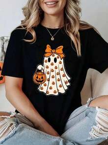 1 Sexy Casual Party Elegant Sweet High Elasticity Beach Night Out Vacation Wedding Sporty College Holiday Office Home Daily Date Birthday Party Baby Shower Summer Halloween Pumpkin Print - 黑色底橙色 - 查看 9