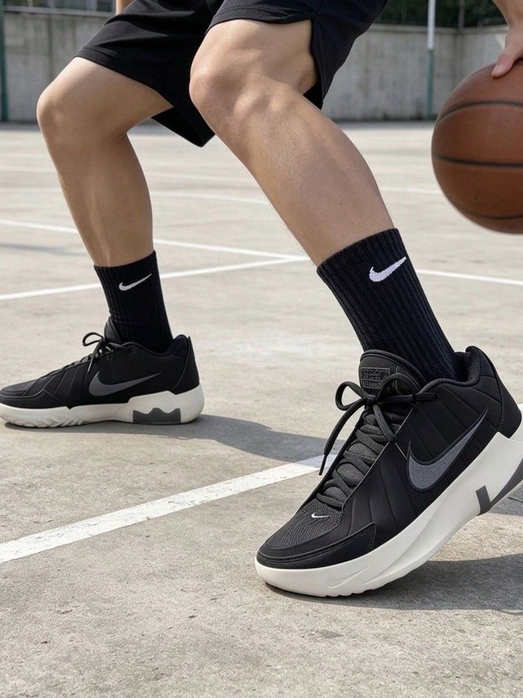 Nike LEBRON WITNESS IX EP 百搭舒適 低筒 籃球鞋 黑白色 - 黑與白 - 查看 1