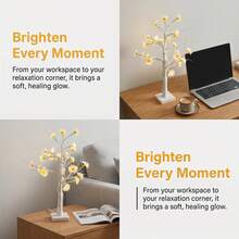 Autumn Daisy Flower Tree Lamp, Waterproof LED White Birch Tree Lamp With Romantic Warm Ambient Light, Ideal Gift For Garden, Patio, Home Decor, Thanksgiving, Halloween, Autumn Wedding - Daisy Tree Light - View 7