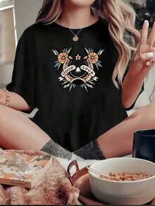 Cómoda camiseta 100% algodón de estilo moderno G Fashion Tattoo, perfecta para celebrar el Día de la Independencia - Un regalo ideal para familiares, amigos o equipos de trabajo - Un atuendo - Negro - Ver 8