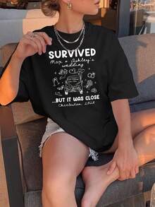 Camisetas unisex de manga corta, camisetas con estampados dulces para la temporada de bodas - crea sin esfuerzo un look dulce y casual.Estas camisetas para despedidas de soltera son perfectas para el tiempo libre de verano, bodas, salidas informales y vacaciones. - Negro - Ver 6