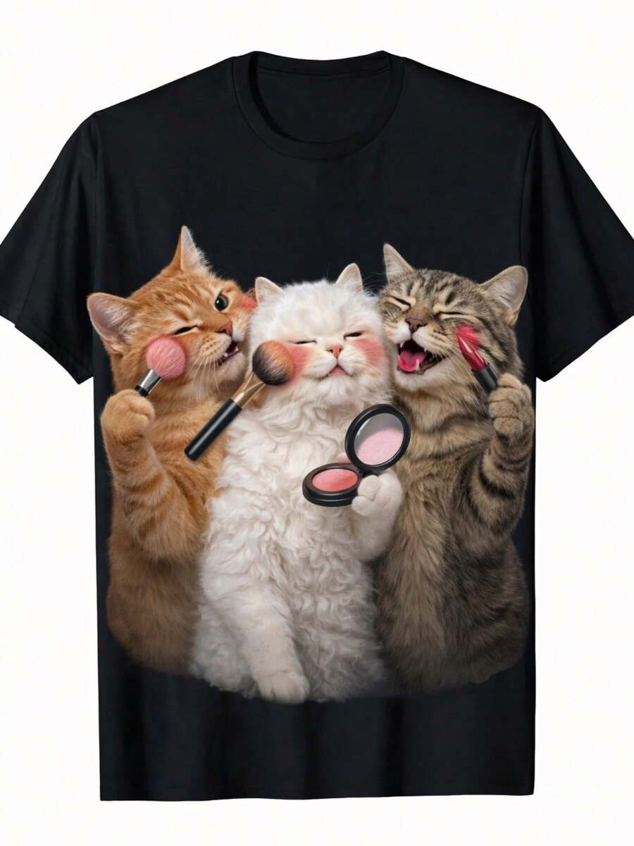 Camiseta de Cuello Redondo para Hombre de Algodón Puro Tallas Grandes Diseño Retro Humorístico Manga Corta Holgada Casual Unisex para el Día de San Valentín 2026 Regalo Festivo Camiseta Deportiva Regalo de Cumpleaños Ropa Festiva playeras de hombre blusas para mujer nacional envio - Negro - Ver 1