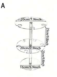 1pc=1SET/3PCS=1SET Exquisite Beautiful Acrylic Champagne Tower Glass Holder Minimalist Modern Style Transparent Organized Champagne Display Rack - Transparent - View 13