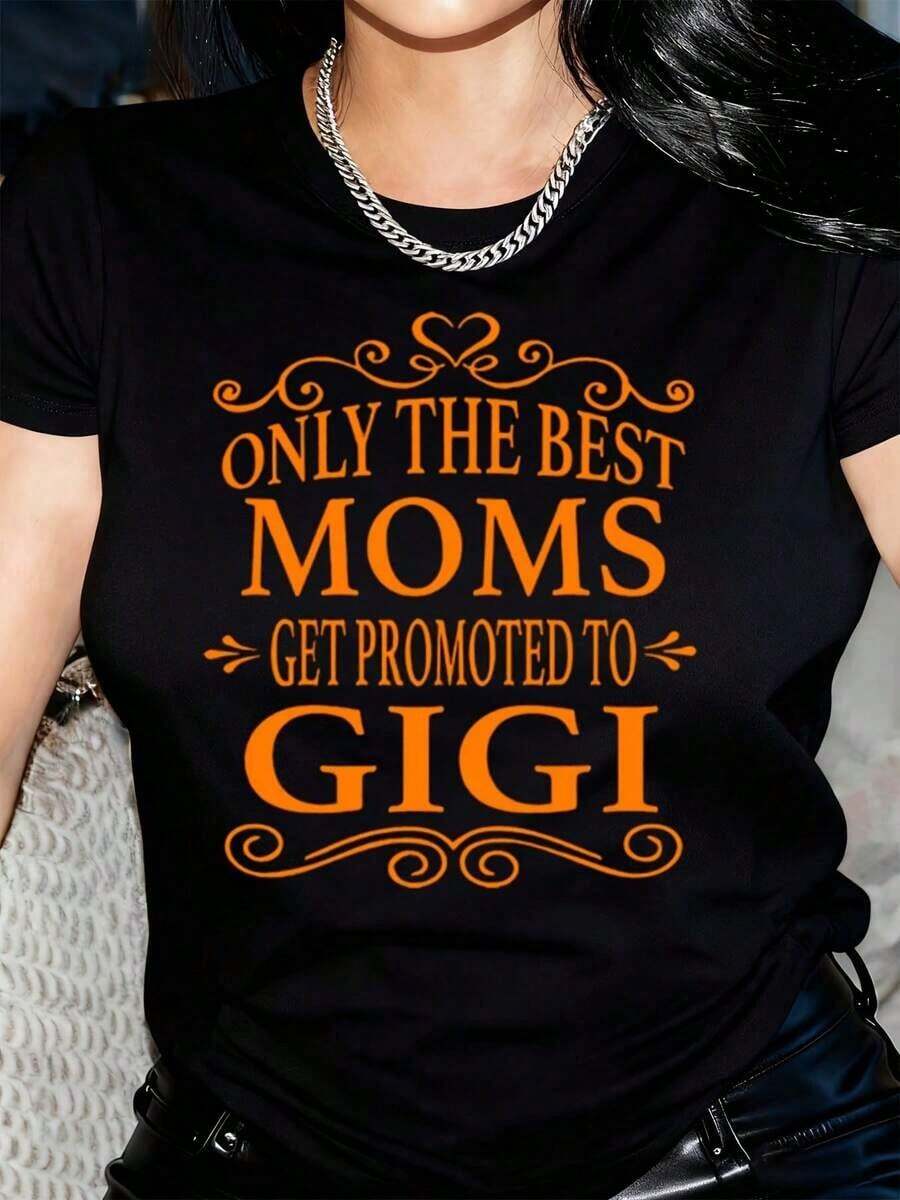 Solo las mejores mamás son promovidas a "Gigi" - Camiseta unisex - Camiseta de "Gigi" - Regalo de "Gigi" - Regalo para revelar el embarazo - Negro - Ver 1