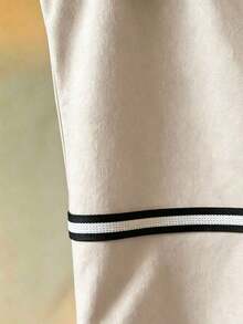 Camiseta de tirantes para mujer, se puede usar como prenda exterior.Camiseta de cuello en forma de corazón blanco, con recorte negro, adecuada para vacaciones en la playa, elegante y bonita para capas, también adecuada para otoño e invierno.Una - Albaricoque - Ver 3