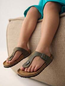 Birkenstock GIZEH Kids Birko Flor Narrow - màu xanh lá - Xem 1