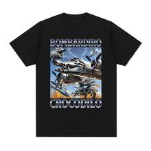 Camiseta Bombardiro Crocodilo Crocodile Plane Bomber Funny Meme, camisetas informales de algodón de manga corta para hombre y mujer, camisetas cómodas - forma - Ver 1