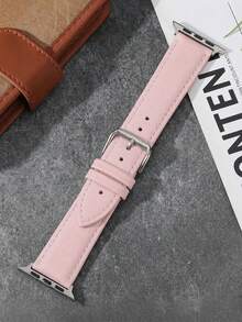 1件裝經典粉色智慧手錶錶帶，相容 38mm 40mm 41mm 42mm 44mm 45mm 46mm 49mm，優雅商務簡約風替換錶帶，相容 Series Ultra 11 10 9 8 7 SE3 6 5 4 3 2 1，時尚智慧手錶配件 - 粉色 - 查看 4
