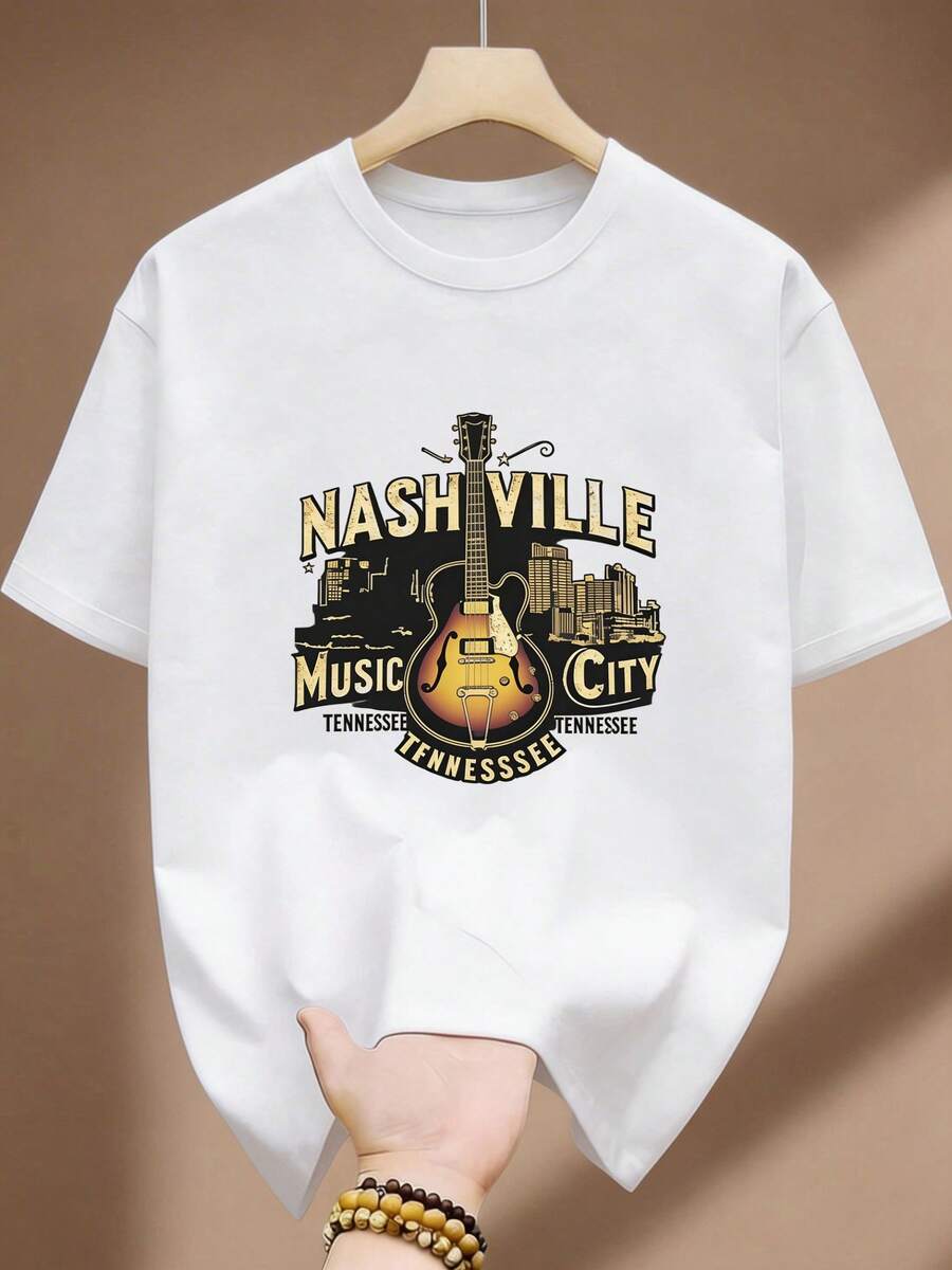 Nueva camiseta de manga corta para mujer de 180 g,% algodón - Camiseta casual versátil con estampado de verano para hombre - Camiseta con estampado de verano para parejas - Unisex - Regalo para vacaciones - Blanco - Ver 1