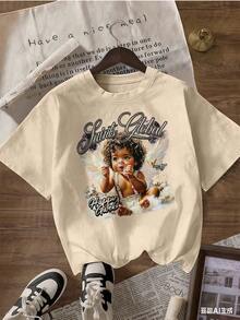 Grunge And Streetwear Style Short Sleeve T-Shirt, Fashionable Short Sleeve T-Shirt For Spring And Summer 2026, Made In Mexico, 180 Grams. Cartoon Print, Couple Design, Suitable For Indoor Or Outdoor Wear. Crew Neck, Unisex, Ideal For Office And Leisure. One-Pack. - APR-P631577SLNDXZGY507 - 查看 4