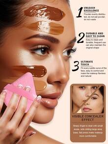 Bộ dụng cụ trang điểm 16 món bao gồm: 8 bông phấn tròn + 8 bông phấn tam giác - Nhiều màu - Xem 3