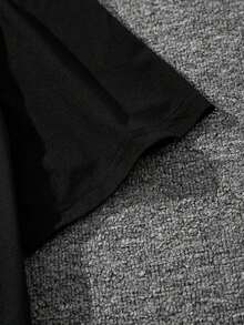 Camiseta holgada y suelta con estampado para hombre, primavera/verano - Negro - Ver 5
