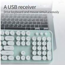 MOFII Sweet 2.4G Wireless Keyboard & Mouse Combo Plug And Play 10M Transmission Silent 104 Keys Multimedia Shortcuts 3 Speed DPI Mouse Compatible Windows Android For Office Home Use Batteries Not Included - View 12
