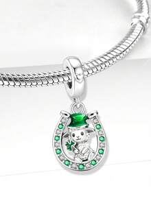 1pc Lucky Sheep Bead Charm, Suitable For Bracelet Necklace DIY Jewelry Making, Gift For Friends - Style 12 - View 3