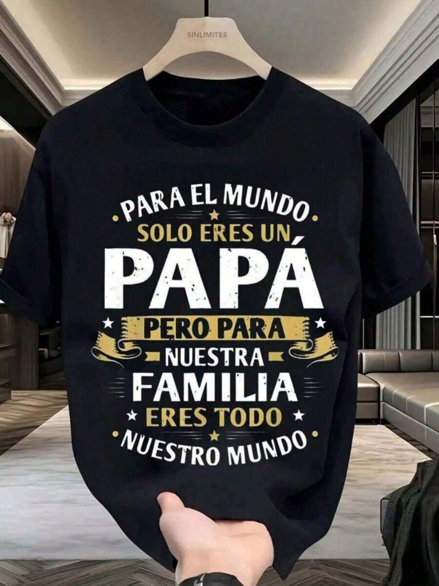 Men's T-Shirt The Perfect Gift For Father's Day The Ideal Gift For Dads A Gathering Short Sleeve T-Shirt, Lightweight And Breathable Summer (S-3XL) Easter, Halloween, Great Halloween Gift - 黑色 - 查看 1