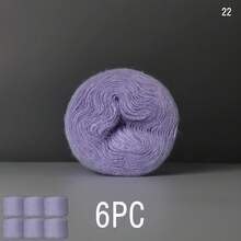 6Pack 300g Hand Blended Mohair Chunky Yarn - Fluffy Short Hair Double Stranded Colorful Yarn Ball, Woven Close Fitting Coarse Thread, Crochet Shawls Scarves - 6pcs 300g - View 22